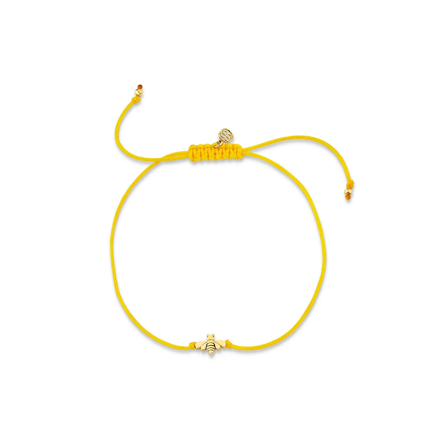 Pure Gold Tiny Bee Bead Cord Bracelet sold by Sydney Evan product image thumbnail 3