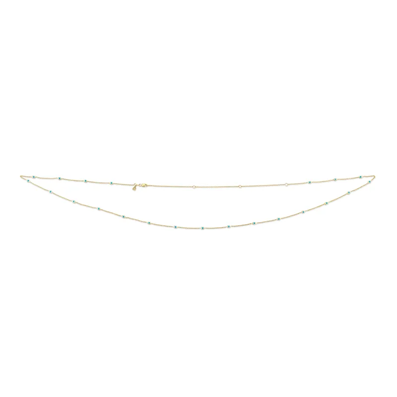 Gold & Enamel Multi Mini Eye Belly Chain made by Sydney Evan