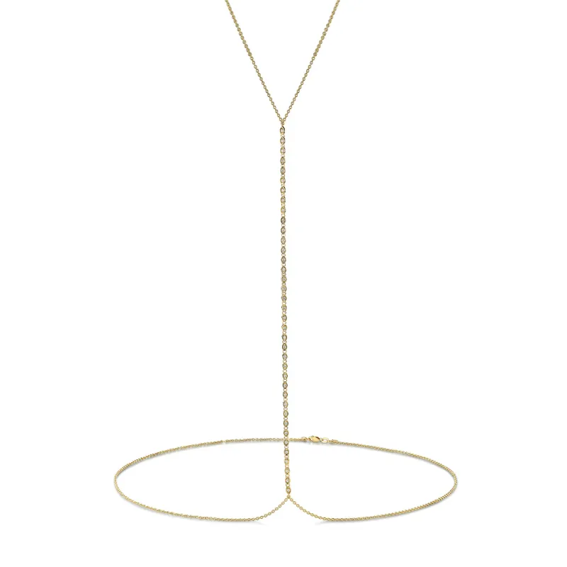 Gold & Diamond Marquise Eye Body Chain made by Sydney Evan