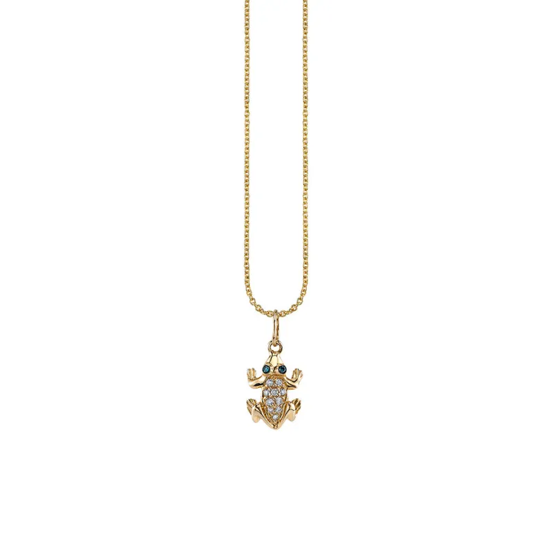 Gold & Diamond Frog Charm made by Sydney Evan