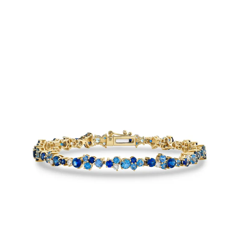 Gold & Sapphire Cocktail Bracelet made by Sydney Evan
