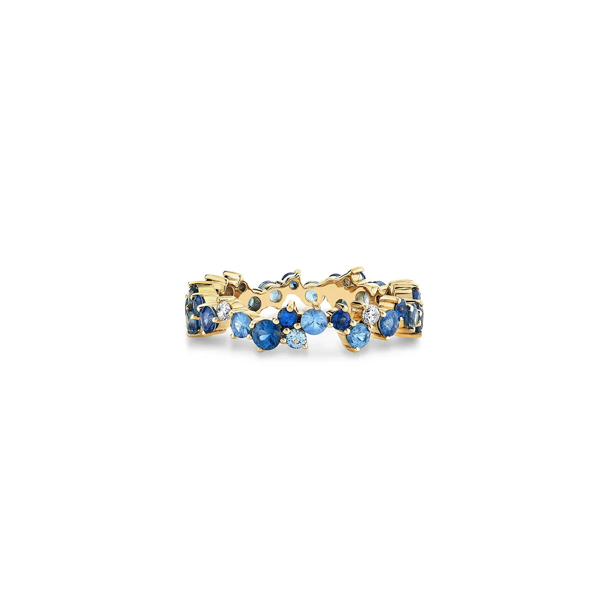 Gold & Sapphire Cocktail Eternity Ring sold by Sydney Evan product image thumbnail 3