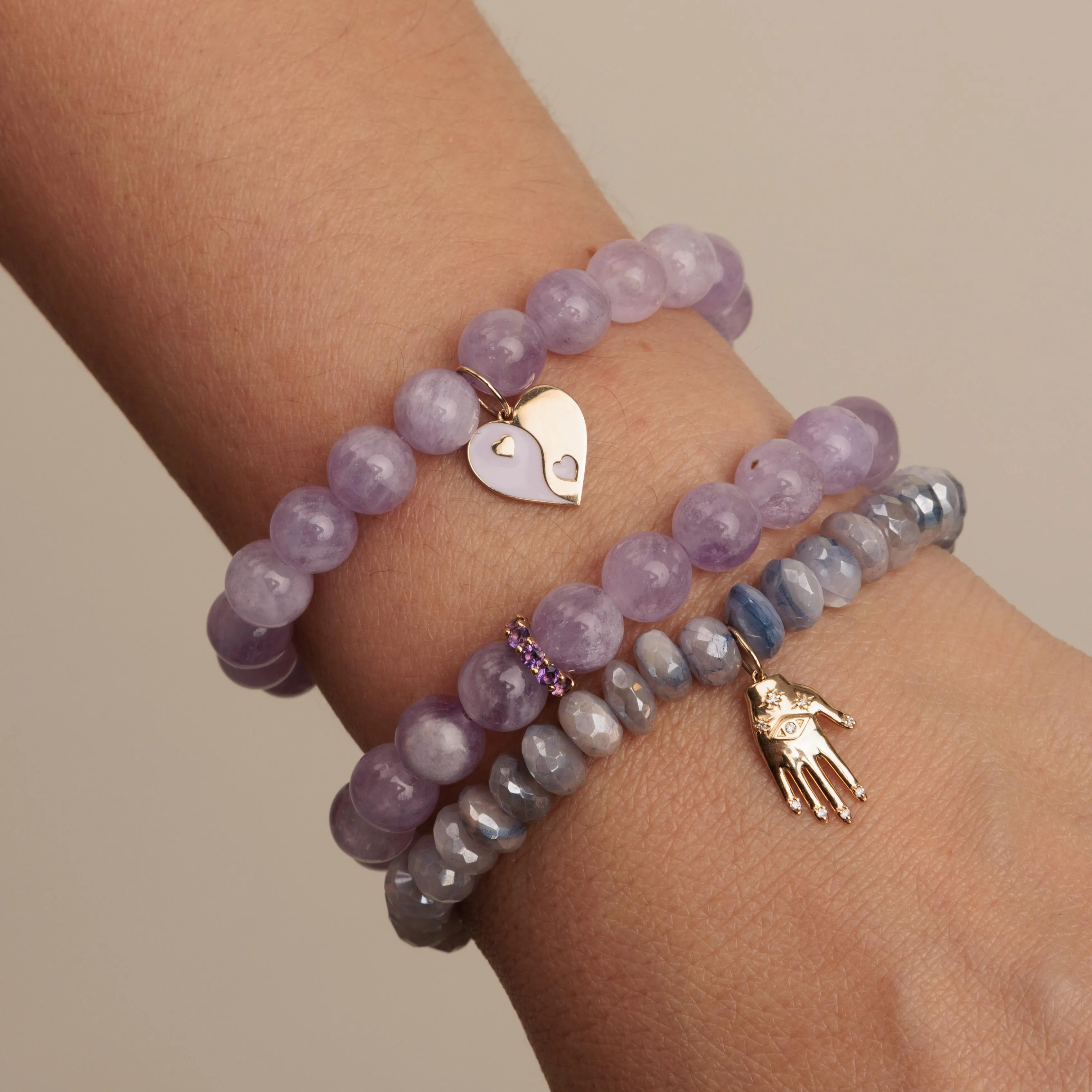 Gold & Amethyst Rondelle on Lavender Amethyst sold by Sydney Evan product image thumbnail 2
