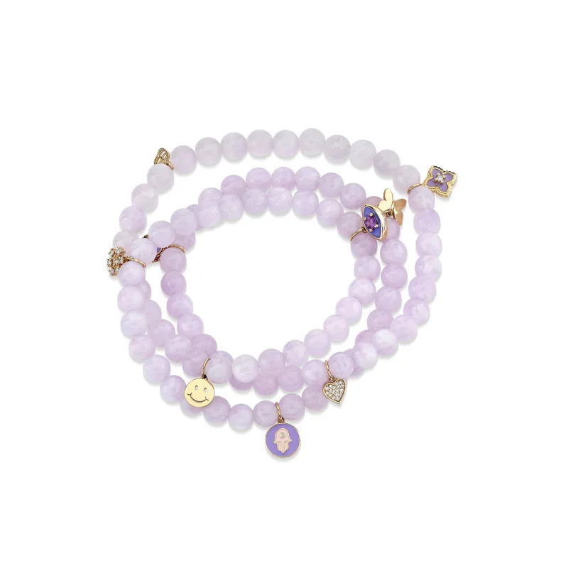 Gold & Diamond Lavender Wrap Bracelet made by Sydney Evan