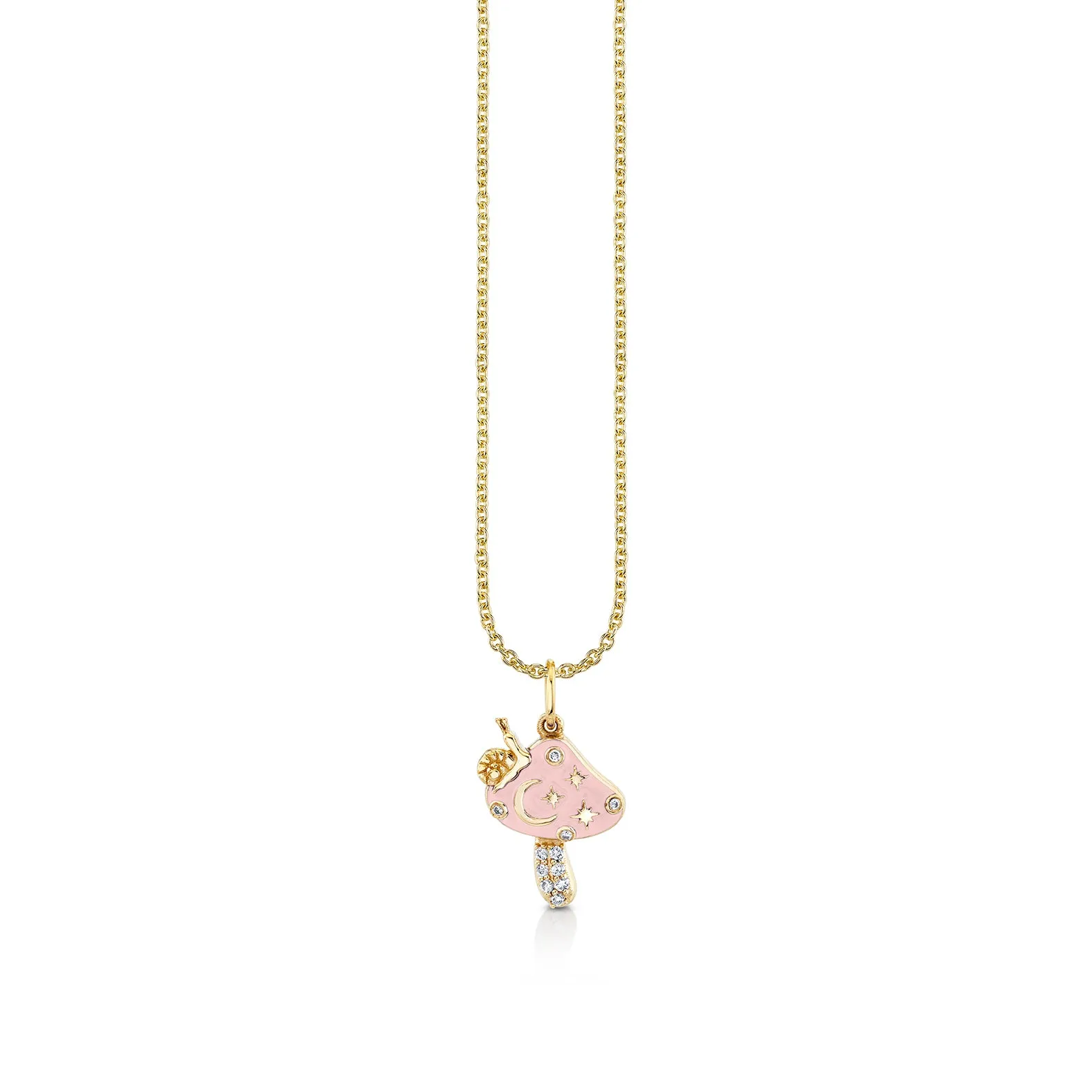 Gold & Diamond Celestial Mushroom Charm sold by Sydney Evan