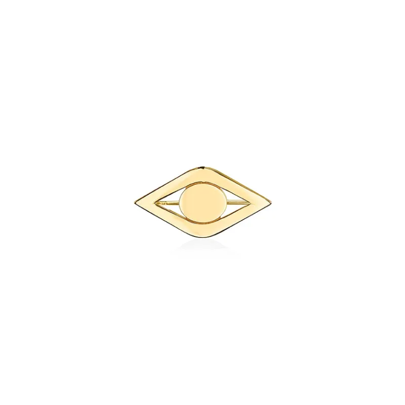 Pure Gold Large Eye Brooch made by Sydney Evan