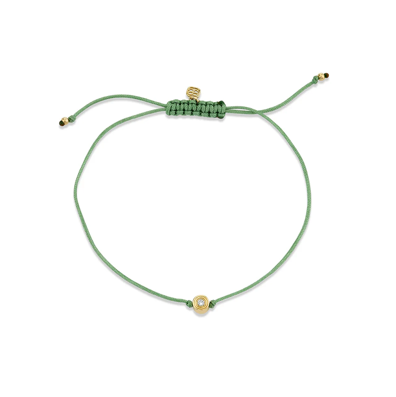 Gold & Diamond Fluted Cord Bracelet sold by Sydney Evan product image thumbnail 3