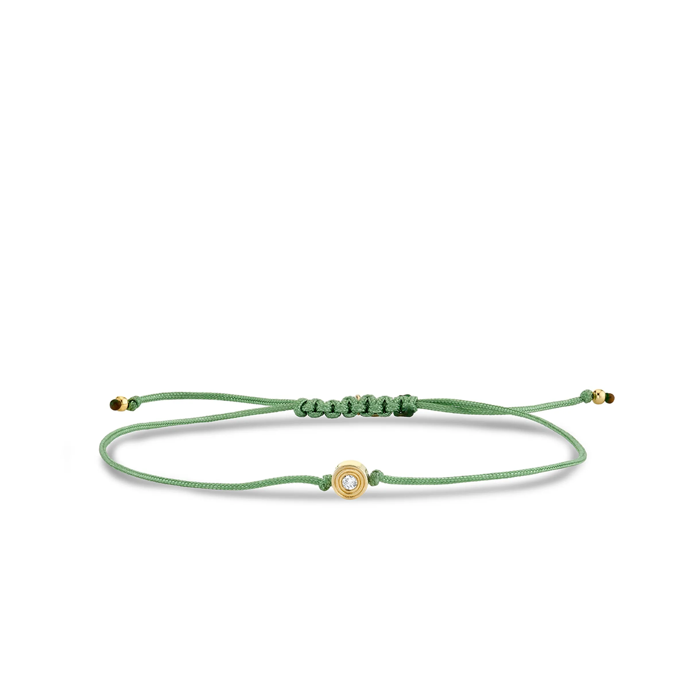 Gold & Diamond Fluted Cord Bracelet sold by Sydney Evan
