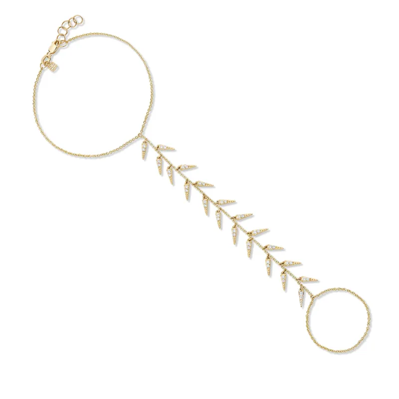Gold & Diamond Small Fringe Princess Bracelet made by Sydney Evan