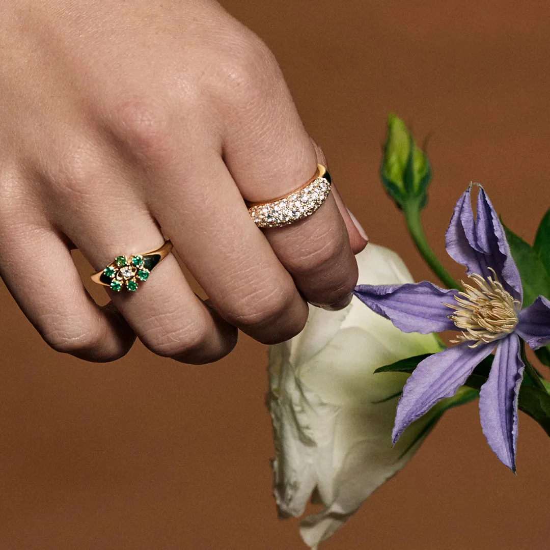 Gold & Diamond Small Puffy Ring sold by Sydney Evan product image thumbnail 2