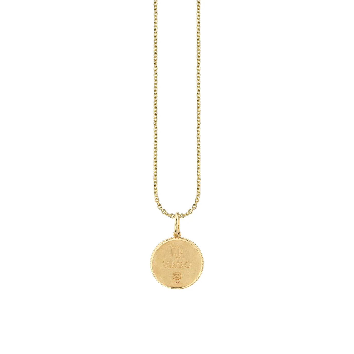 Gold & Diamond Virgo Zodiac sold by Sydney Evan product image thumbnail 4