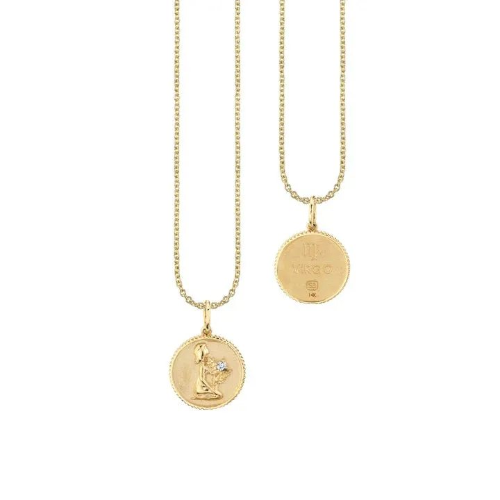 Gold & Diamond Virgo Zodiac sold by Sydney Evan