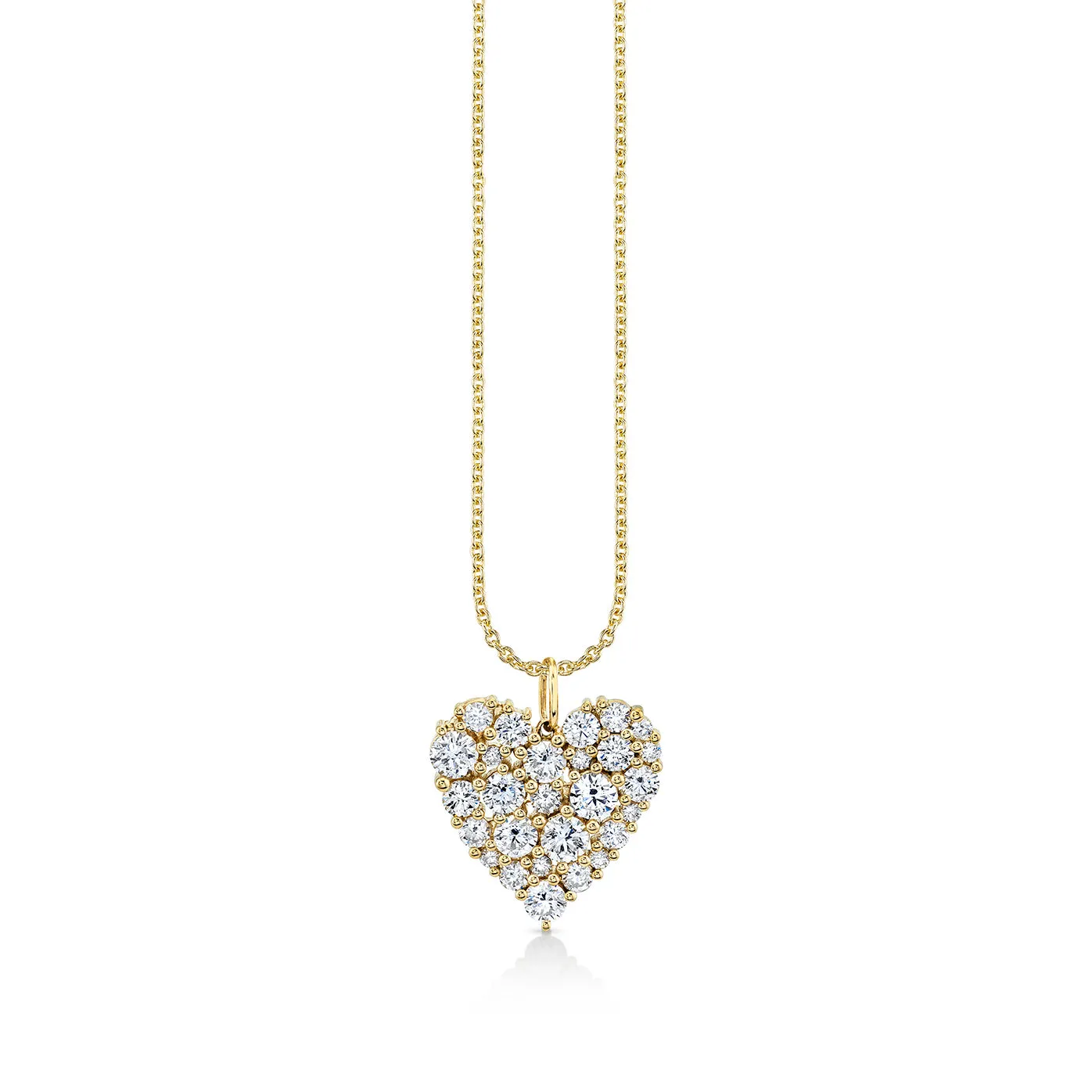 Gold & Diamond Large Cocktail Heart Charm sold by Sydney Evan