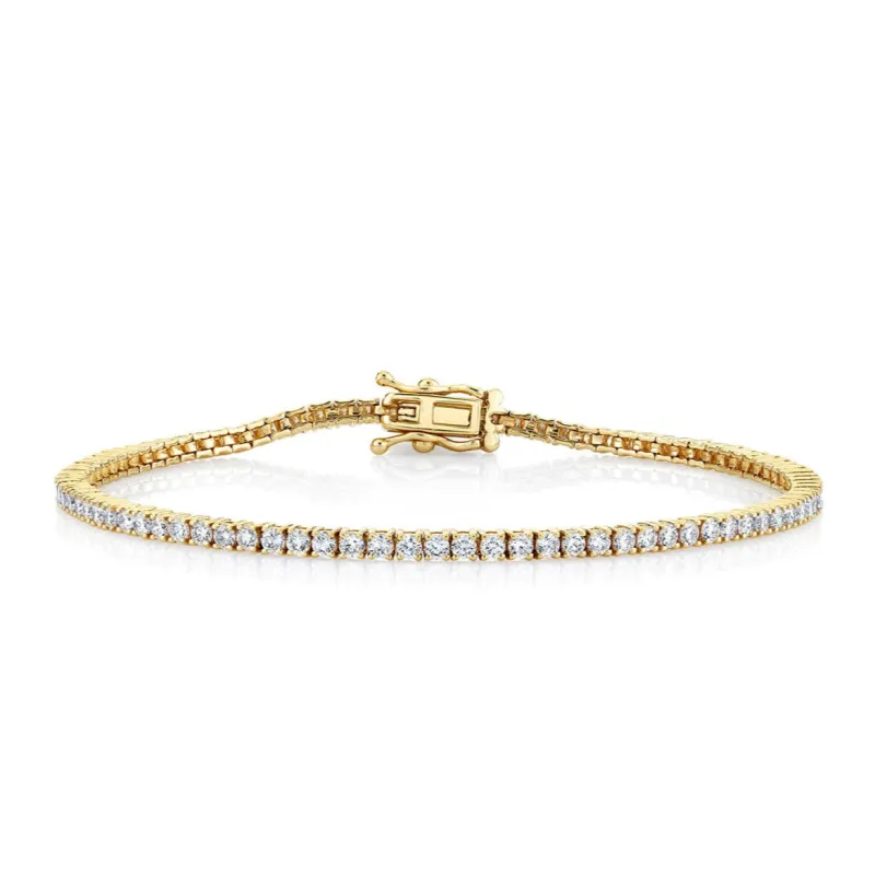 Gold & Diamond Tennis Bracelet made by Sydney Evan