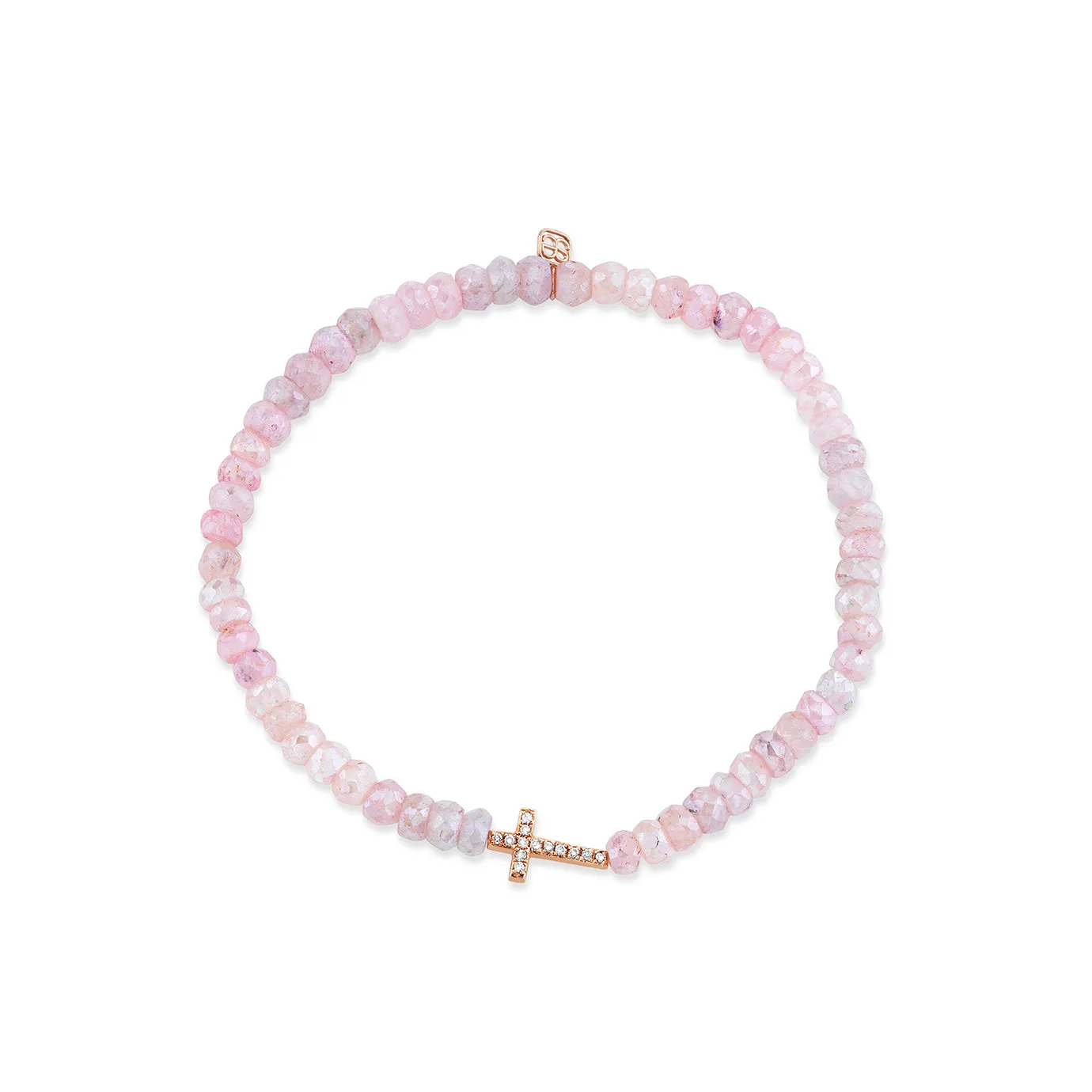 Rose Gold & Diamond Cross on Grapolite sold by Sydney Evan product image thumbnail 3