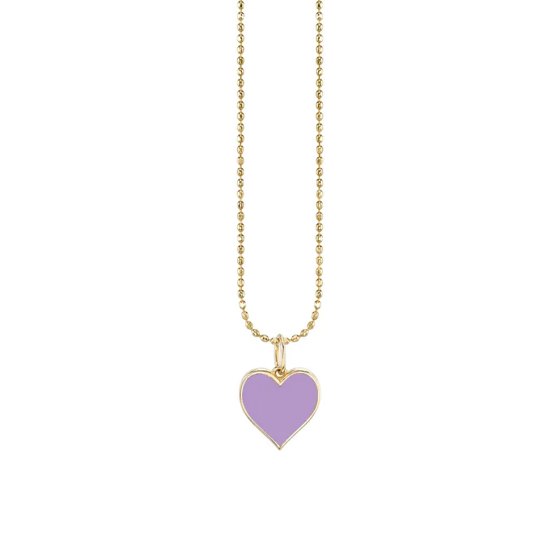 Gold & Enamel Small Heart Charm made by Sydney Evan