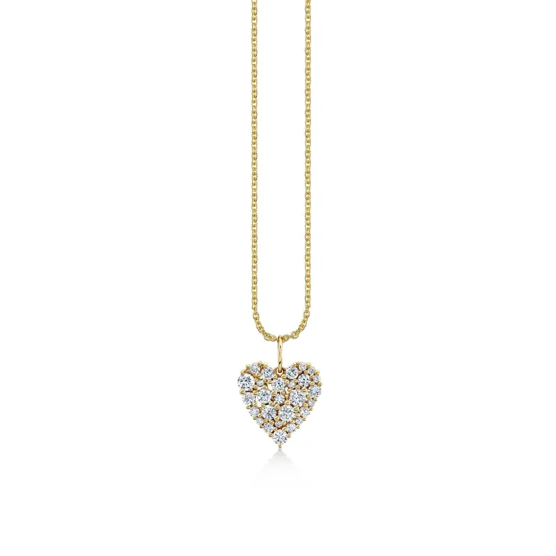 Gold & Diamond Small Cocktail Heart Charm made by Sydney Evan