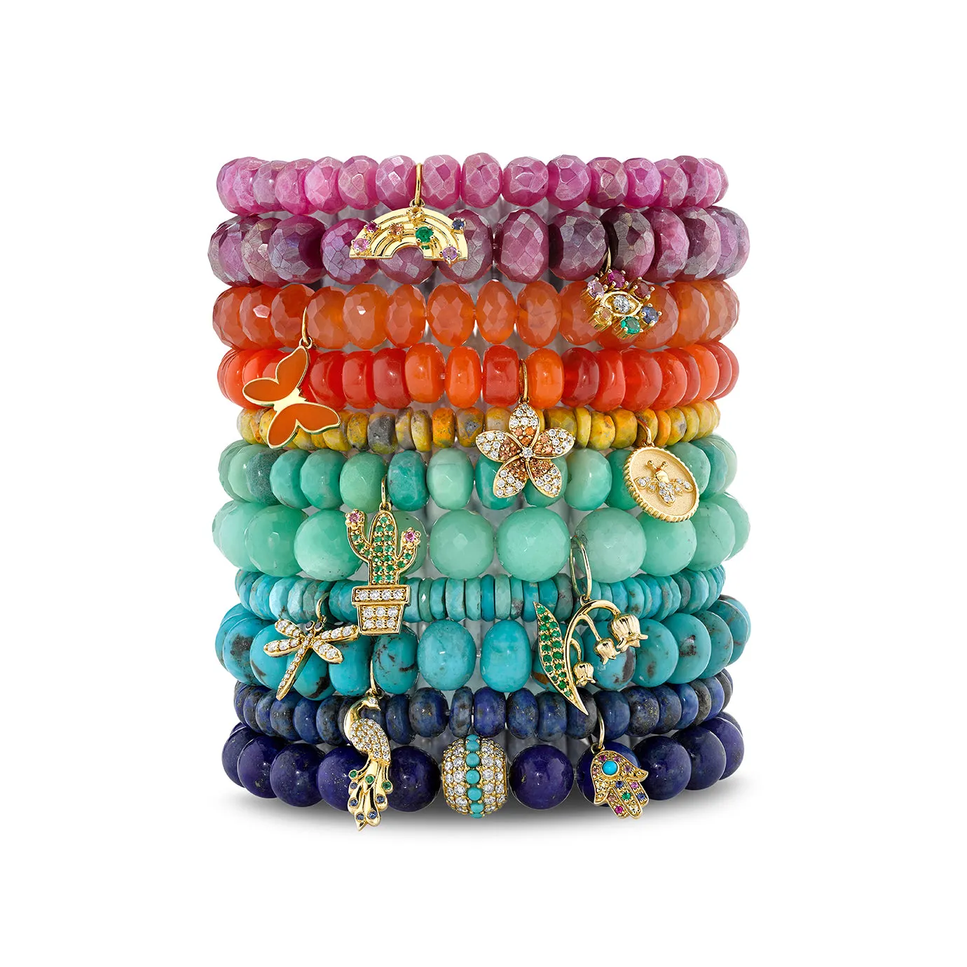 Gold & Rainbow Hamsa on Lapis sold by Sydney Evan product image thumbnail 3