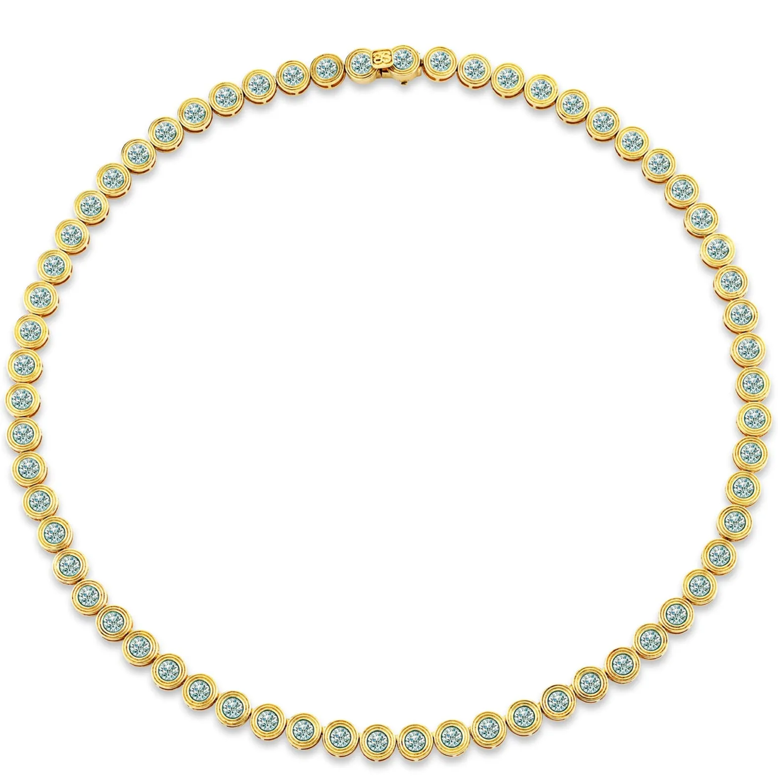 Gold & Diamond Large Fluted Eternity Necklace sold by Sydney Evan
