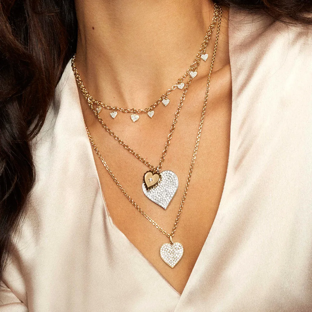 Gold & Diamond Multi-Heart Necklace sold by Sydney Evan product image thumbnail 2