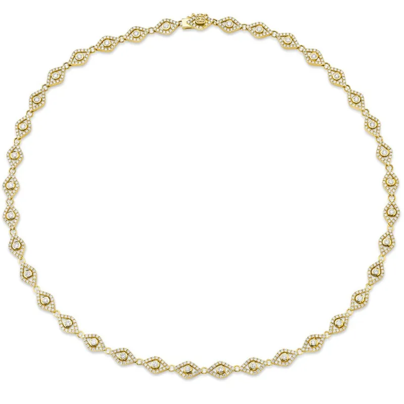Gold & Diamond Eye Eternity Necklace made by Sydney Evan