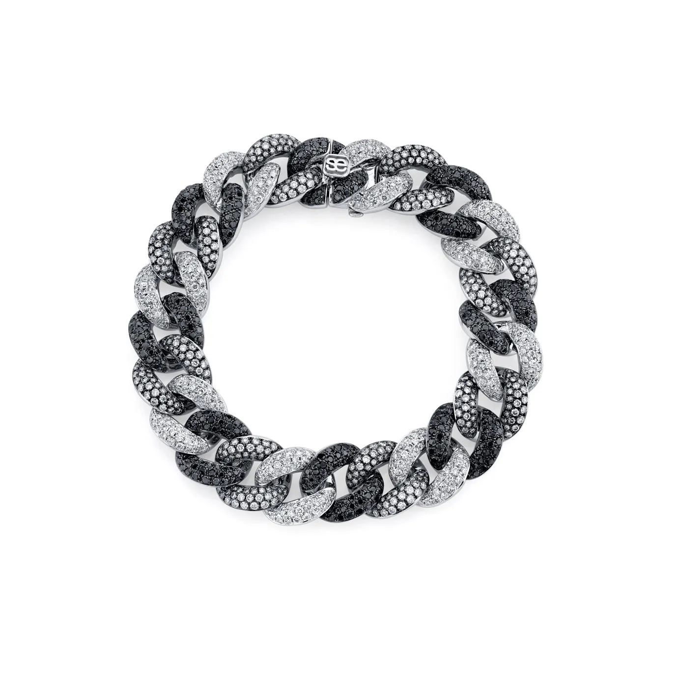 Men's Collection Two-Tone Gold & Pave Diamond Link Bracelet sold by Sydney Evan