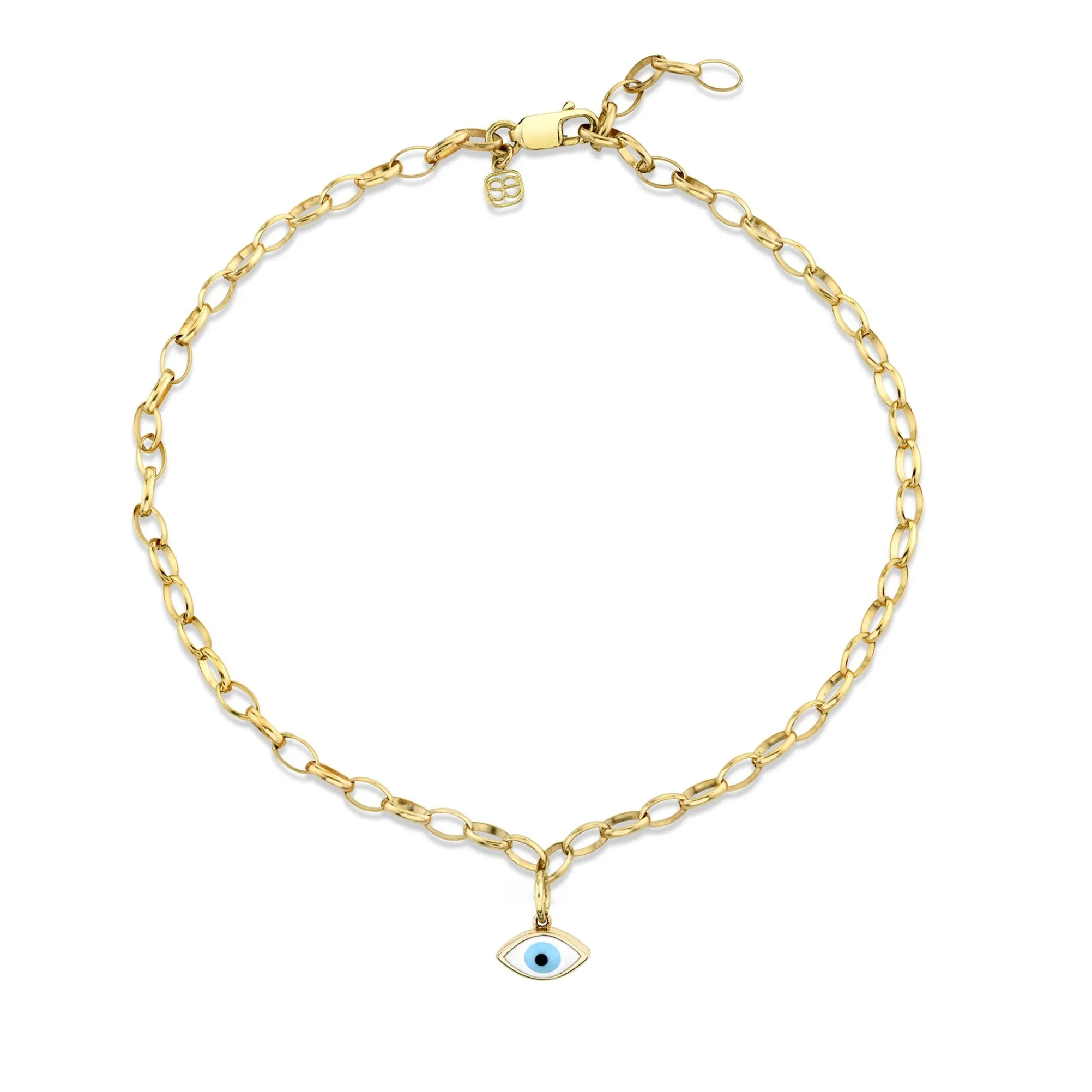 Gold & Enamel Eye Anklet sold by Sydney Evan
