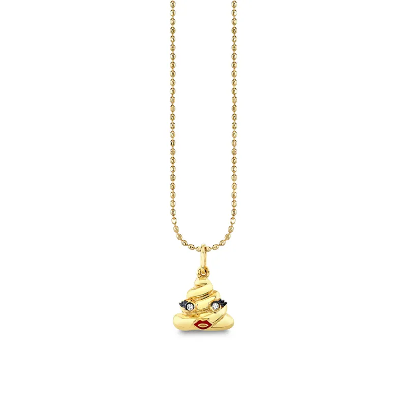 Gold & Diamond Poop Charm made by Sydney Evan