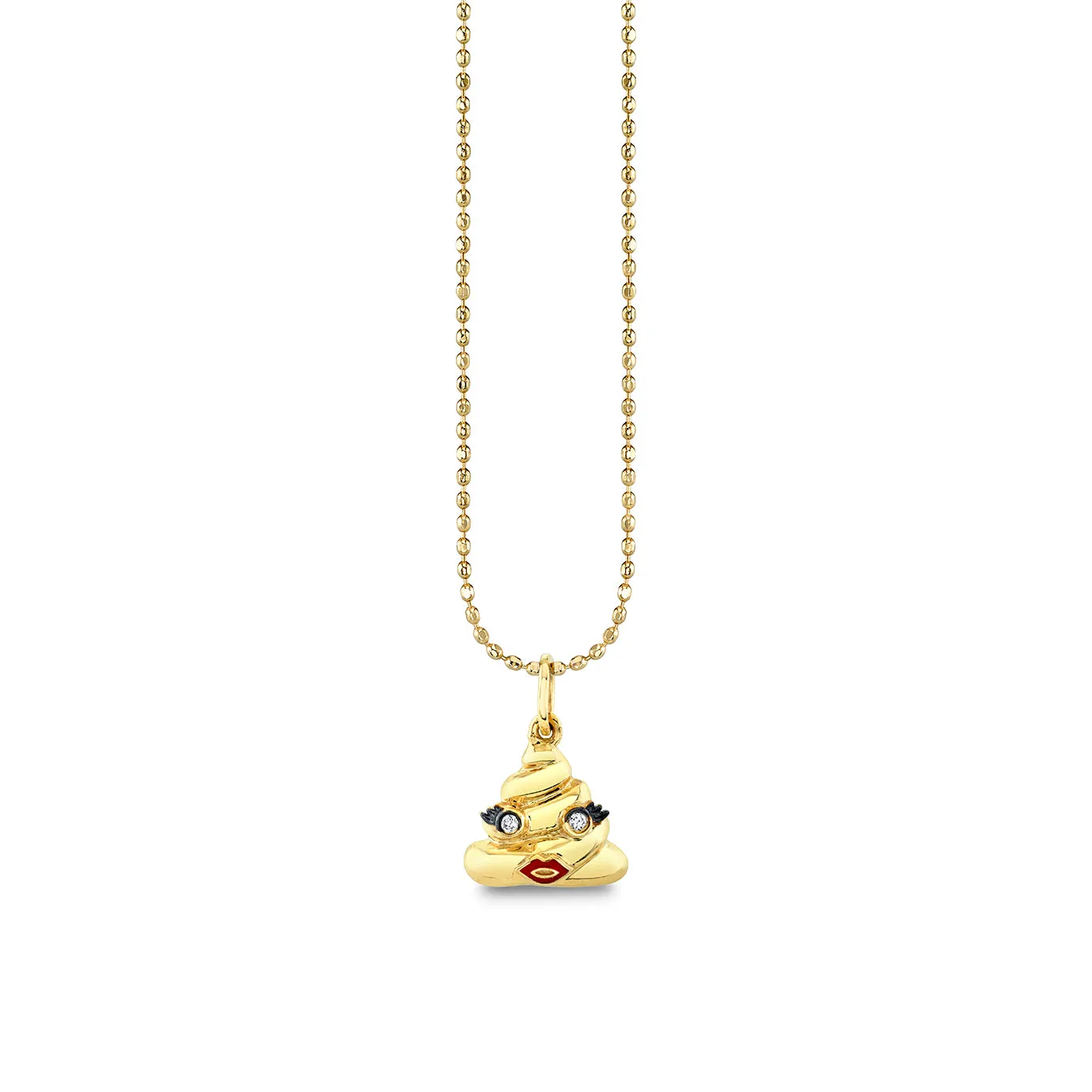 Gold & Diamond Poop Charm sold by Sydney Evan