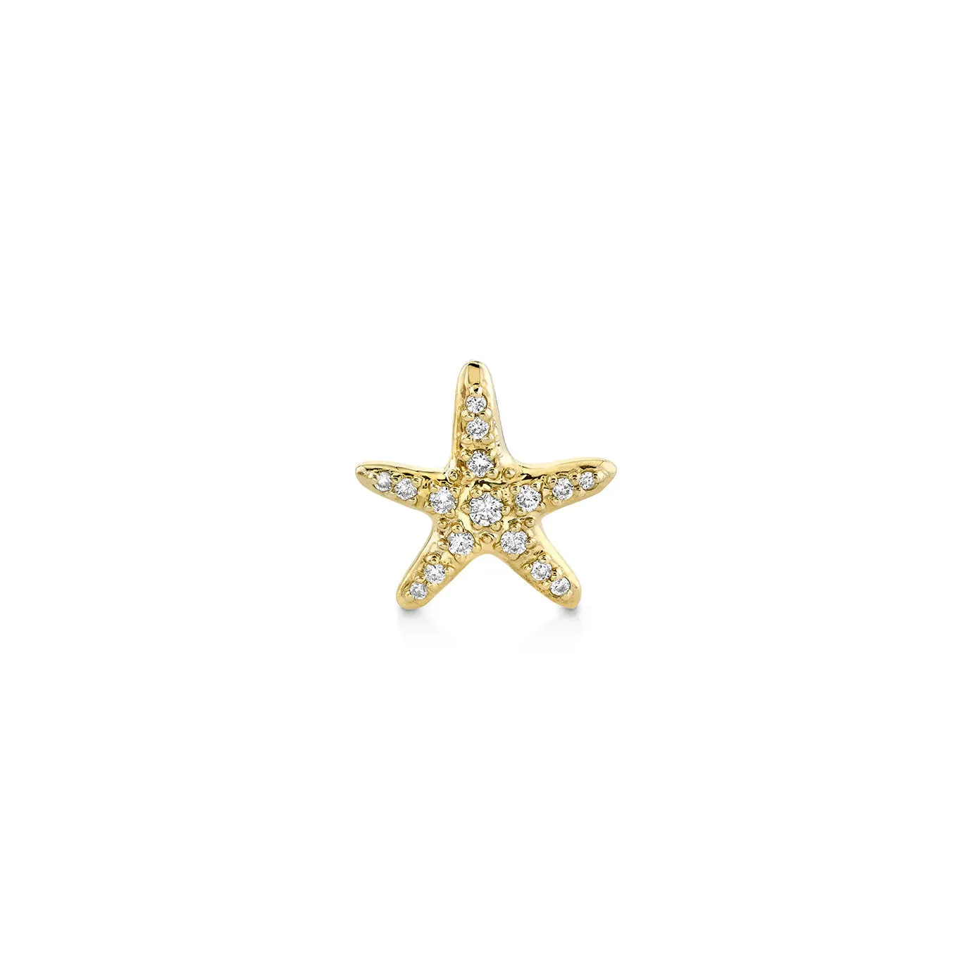 Gold & Diamond Starfish Stud sold by Sydney Evan product image thumbnail 3