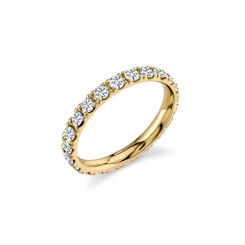 Gold & Diamond Large Eternity Ring made by Sydney Evan