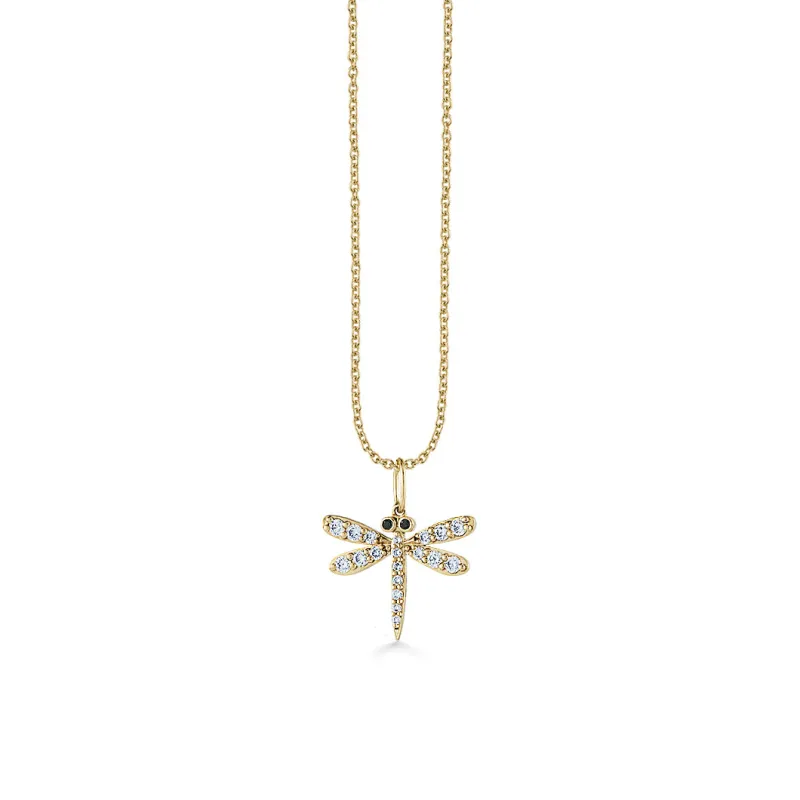 Gold & Diamond Dragonfly Charm made by Sydney Evan