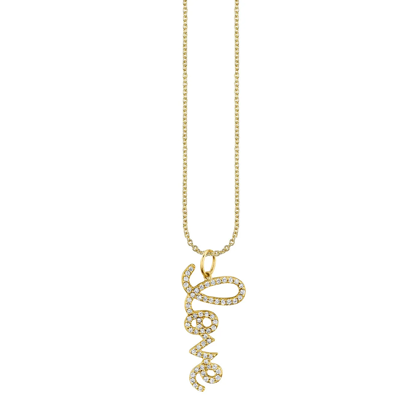 Gold & Diamond Medium Love Charm sold by Sydney Evan