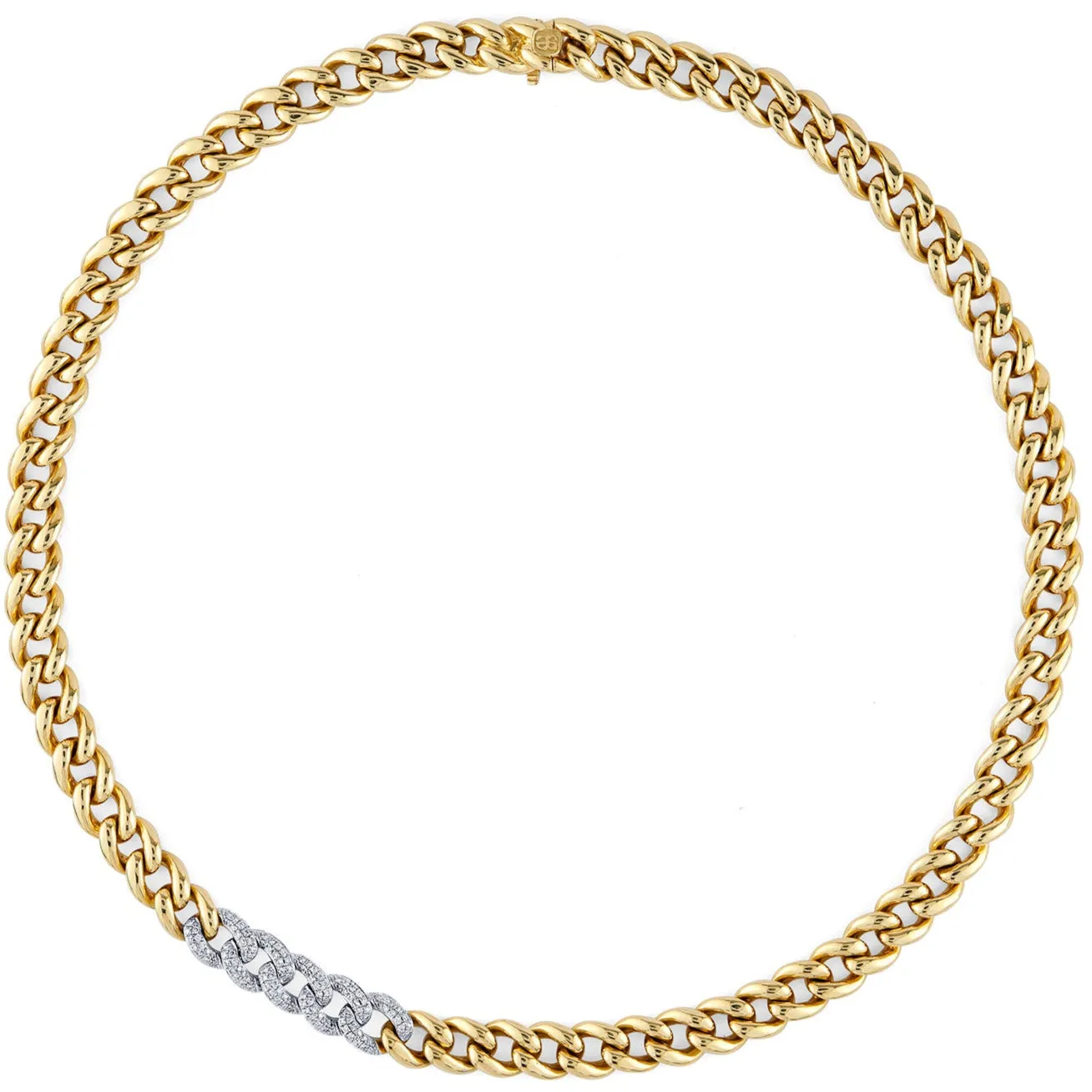 Gold & Diamond Small Link Necklace sold by Sydney Evan