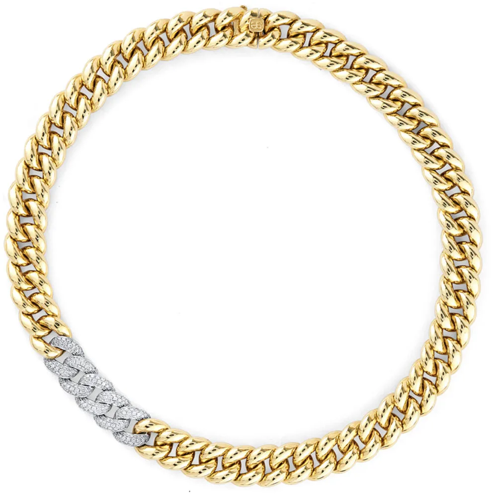 Gold & Diamond Large Link Necklace sold by Sydney Evan
