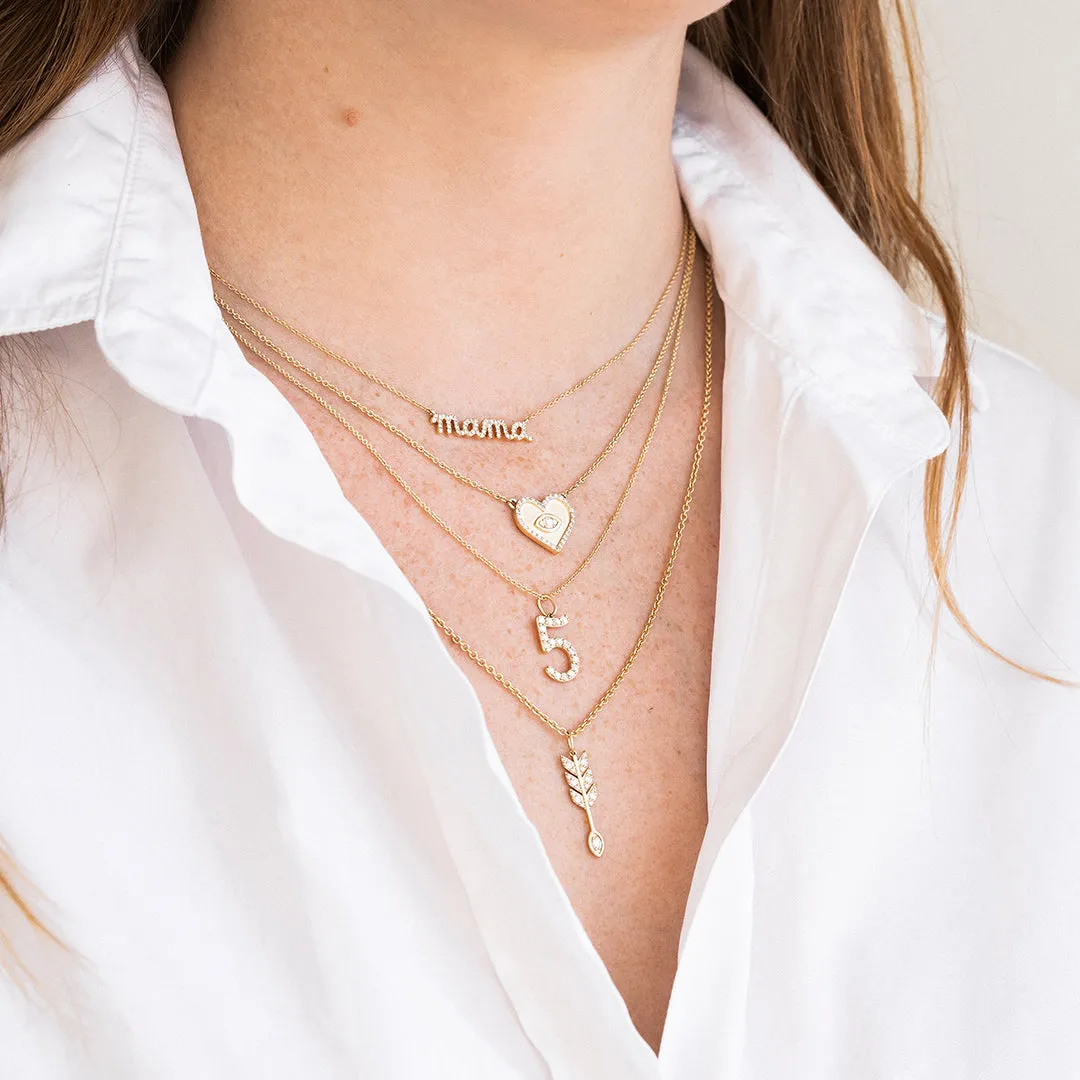 Gold & Diamond Large Number Charm sold by Sydney Evan product image thumbnail 2