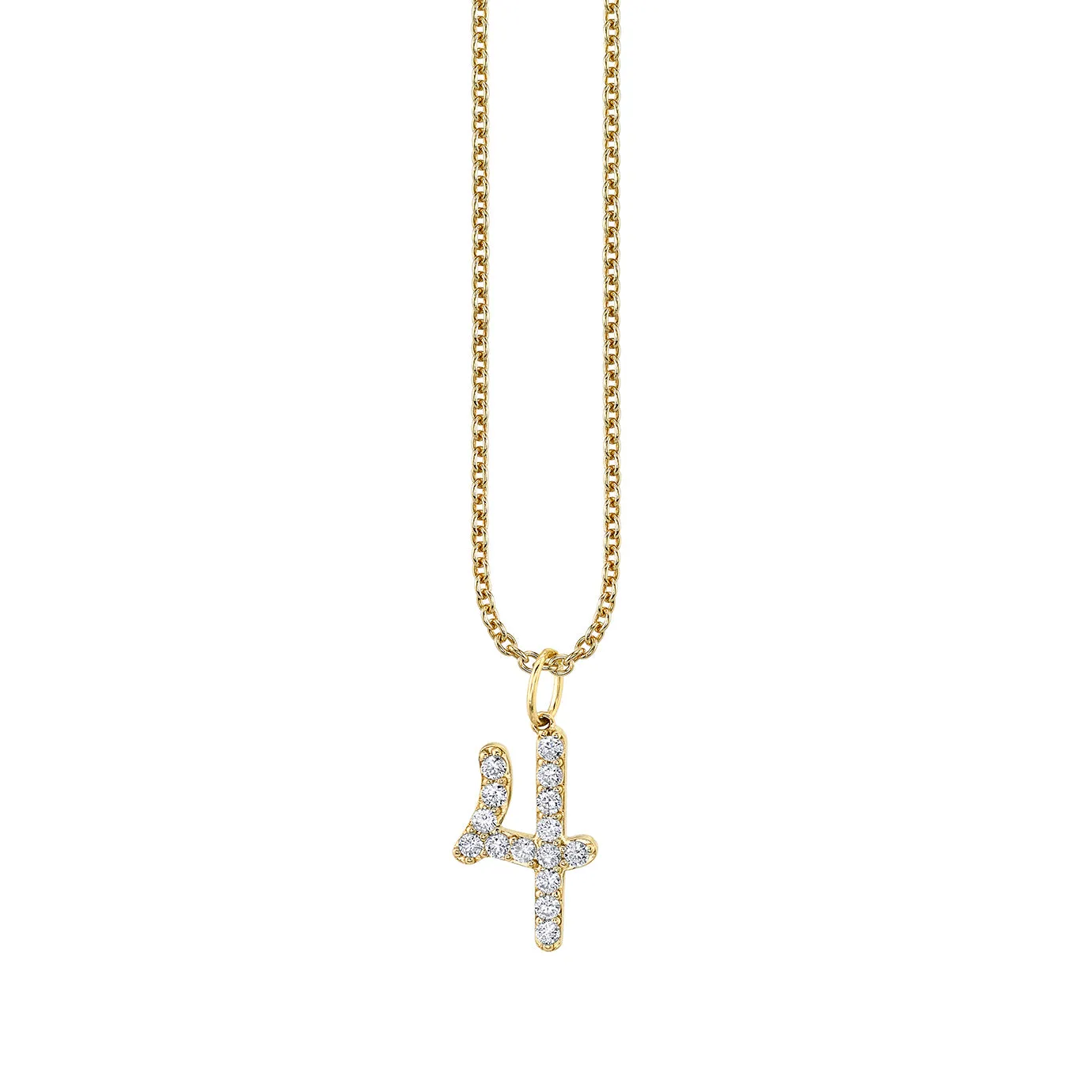 Gold & Diamond Large Number Charm sold by Sydney Evan product image thumbnail 5