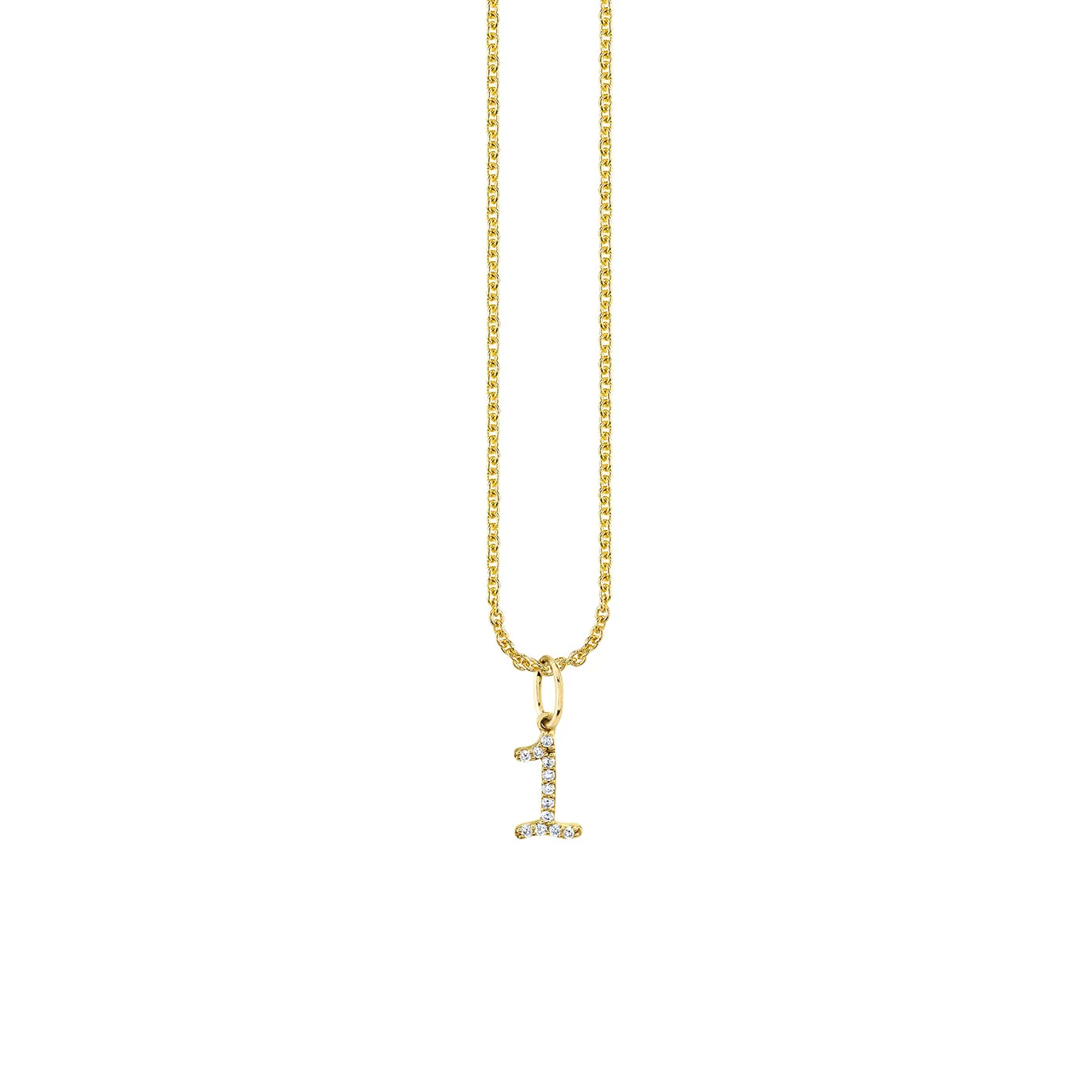 Gold & Diamond Small Number Charm sold by Sydney Evan
