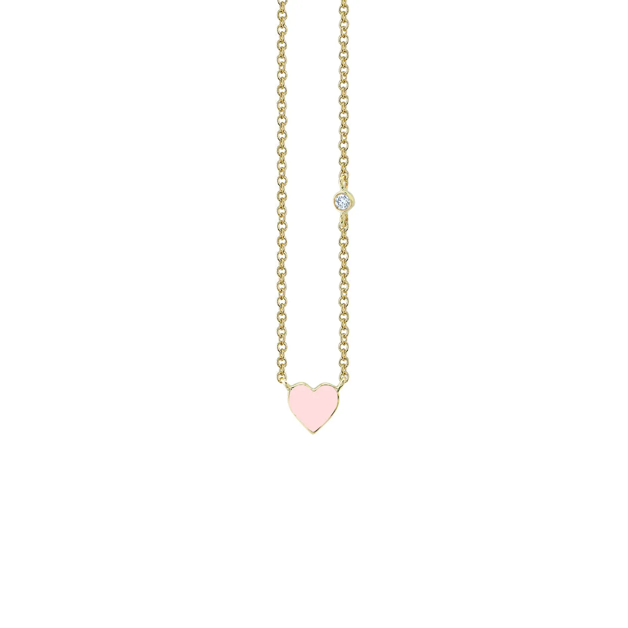 Gold & Enamel Mini Heart Necklace sold by Sydney Evan