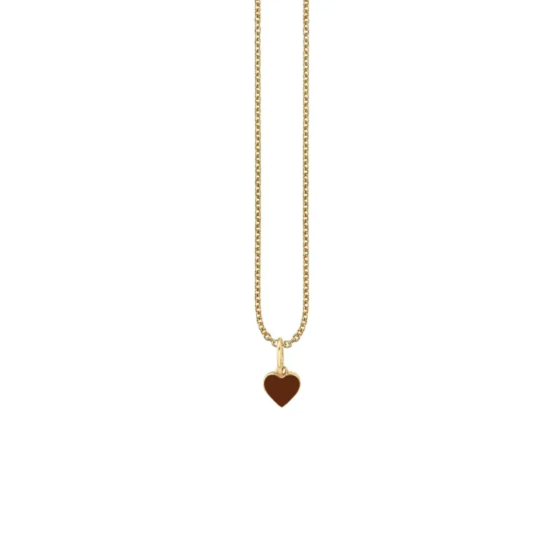 Gold & Enamel Mini Heart Charm made by Sydney Evan