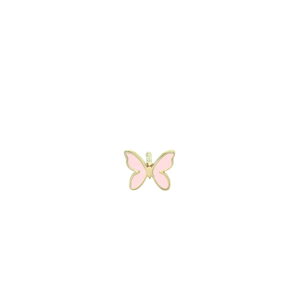 Gold & Enamel Mini Butterfly Stud sold by Sydney Evan product image thumbnail 5