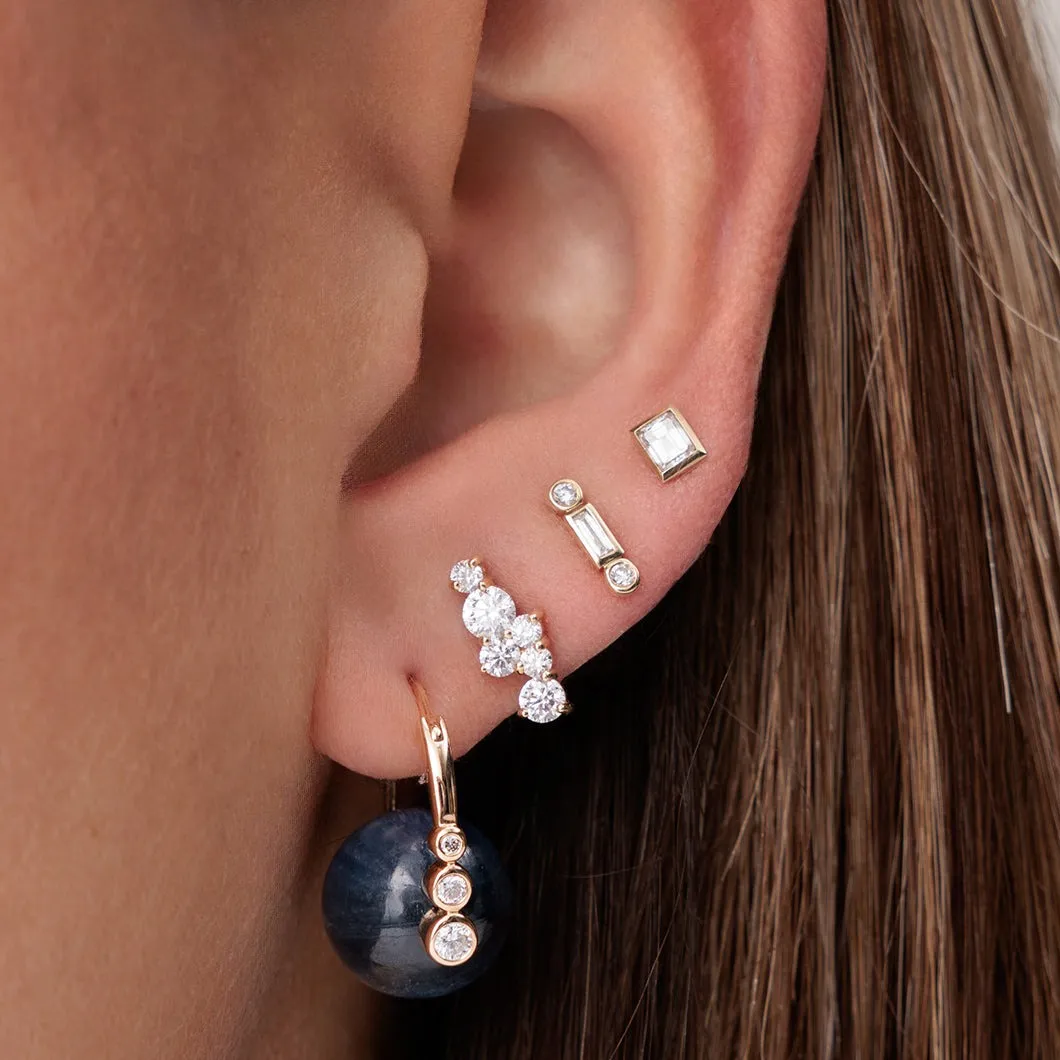 Gold & Diamond Cocktail Bar Stud sold by Sydney Evan product image thumbnail 2