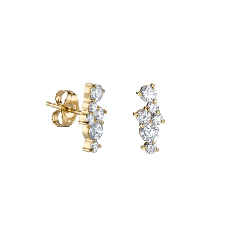 Gold & Diamond Cocktail Bar Stud made by Sydney Evan