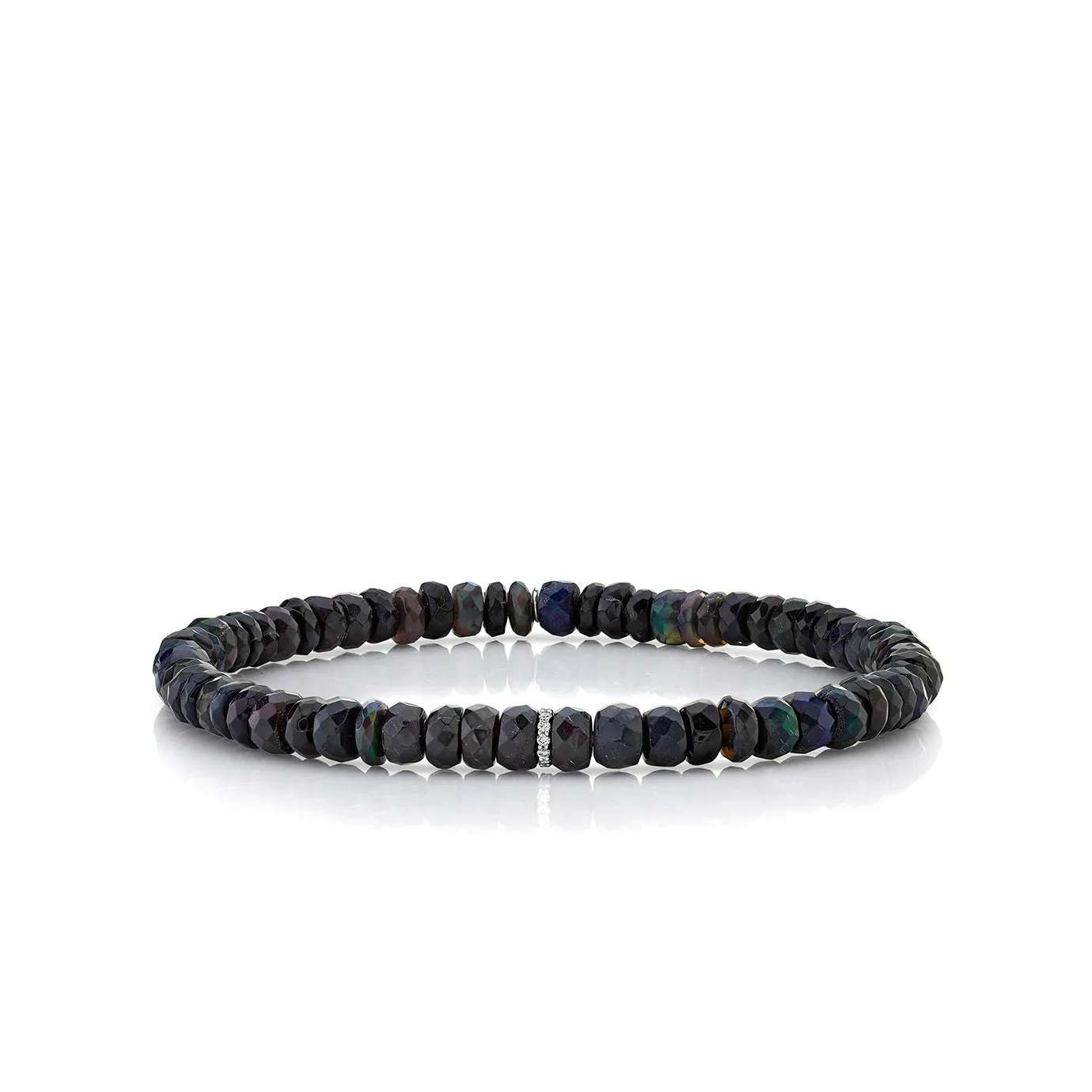 Men's Collection Gold & Diamond Rondelle on Ethiopian Opal sold by Sydney Evan