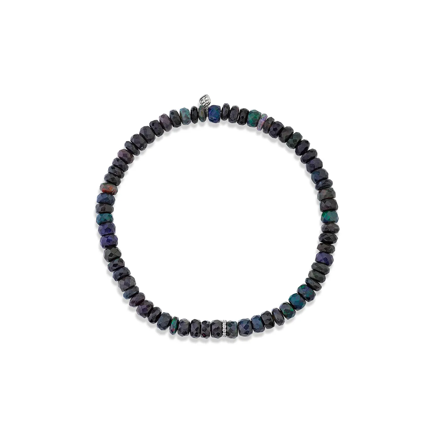 Men's Collection Gold & Diamond Rondelle on Ethiopian Opal sold by Sydney Evan product image thumbnail 2