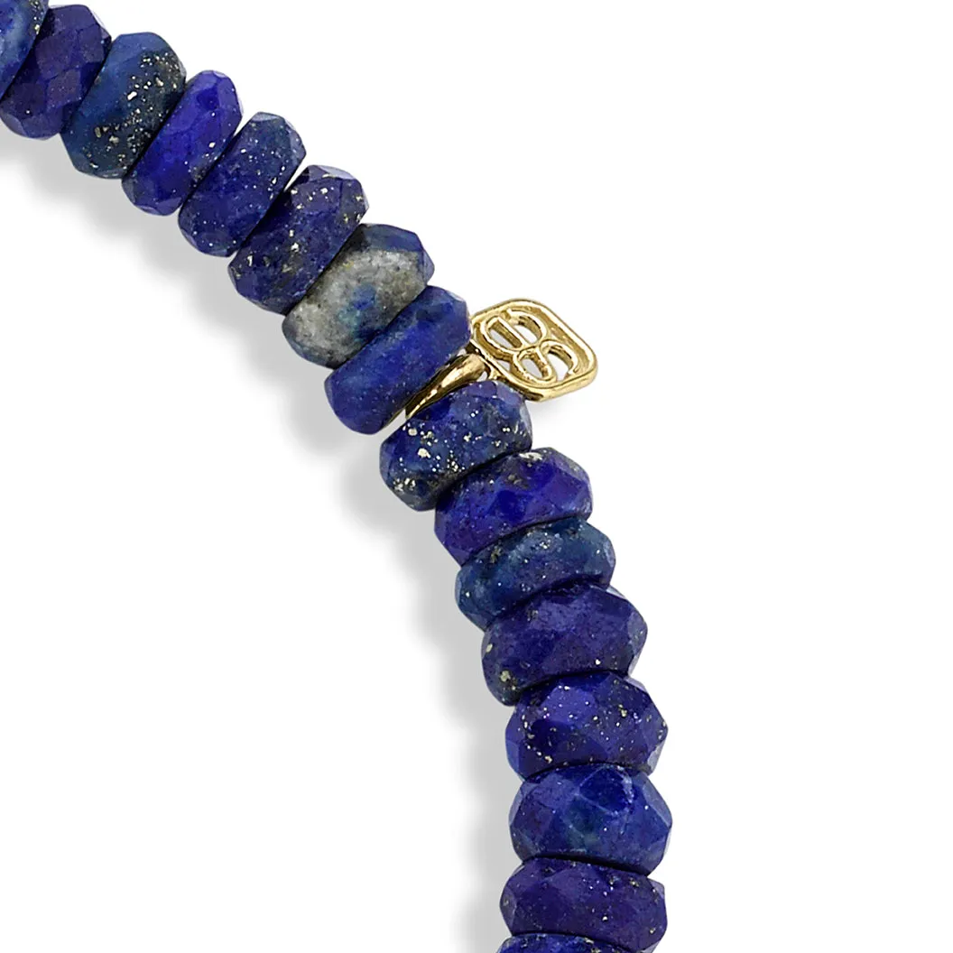 Men's Collection Gold & Diamond Small Chai on Lapis Heishi sold by Sydney Evan product image thumbnail 4