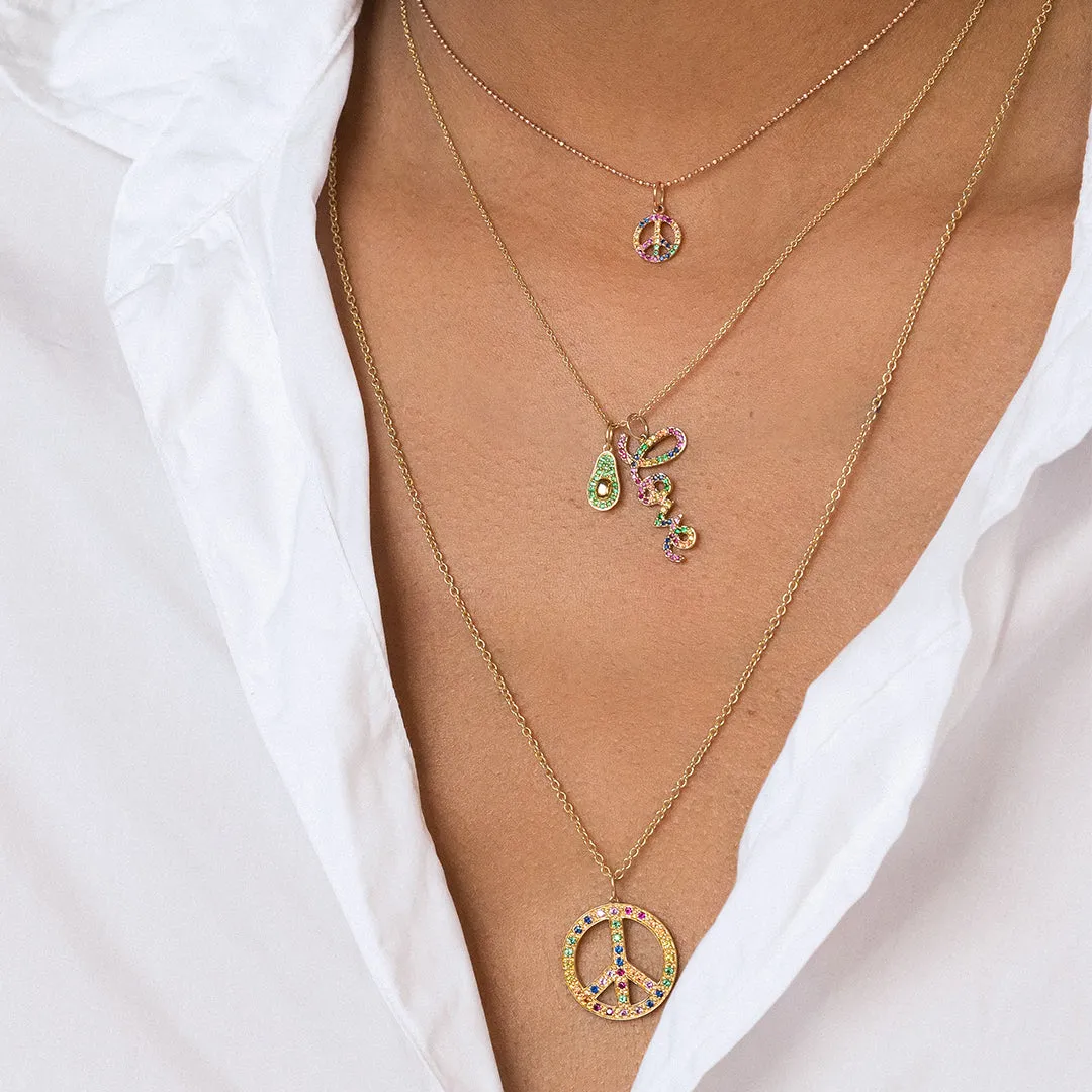 Gold & Emerald Avocado Charm sold by Sydney Evan product image thumbnail 2