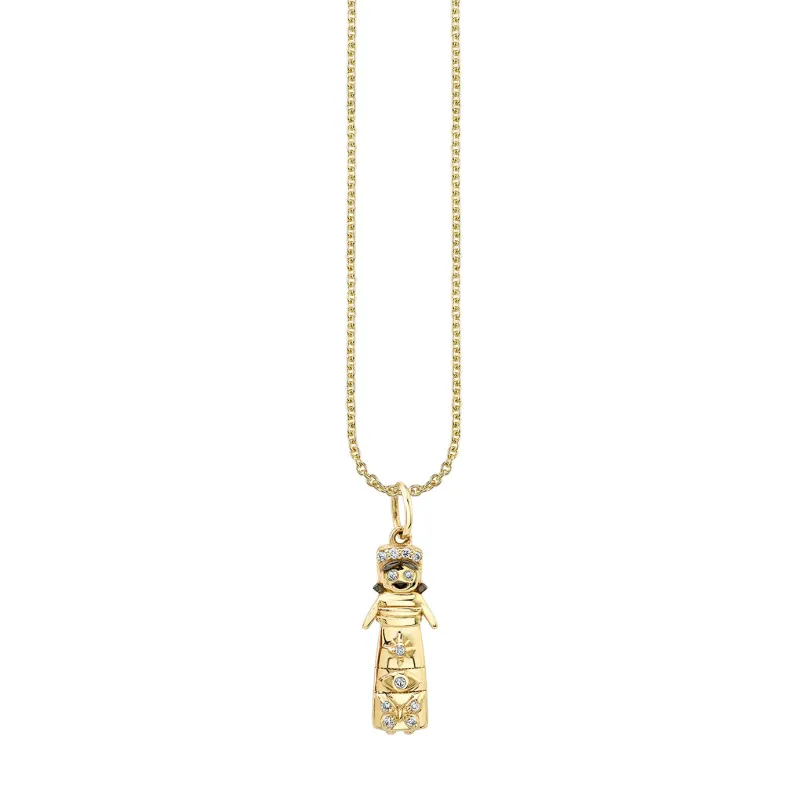 Gold & Diamond Rosanna Doll Charm made by Sydney Evan