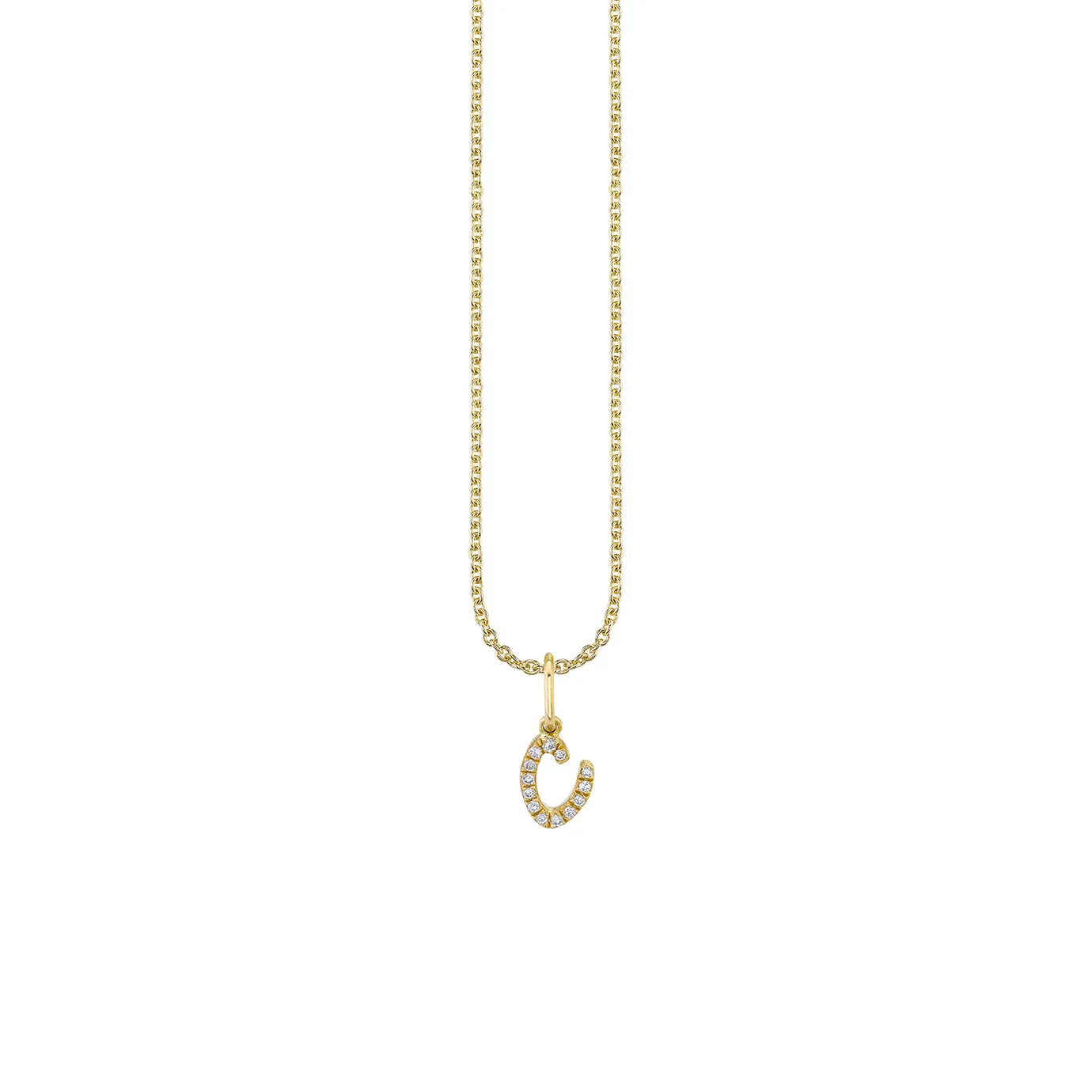 Gold & Diamond Small Initial Charm sold by Sydney Evan product image thumbnail 4