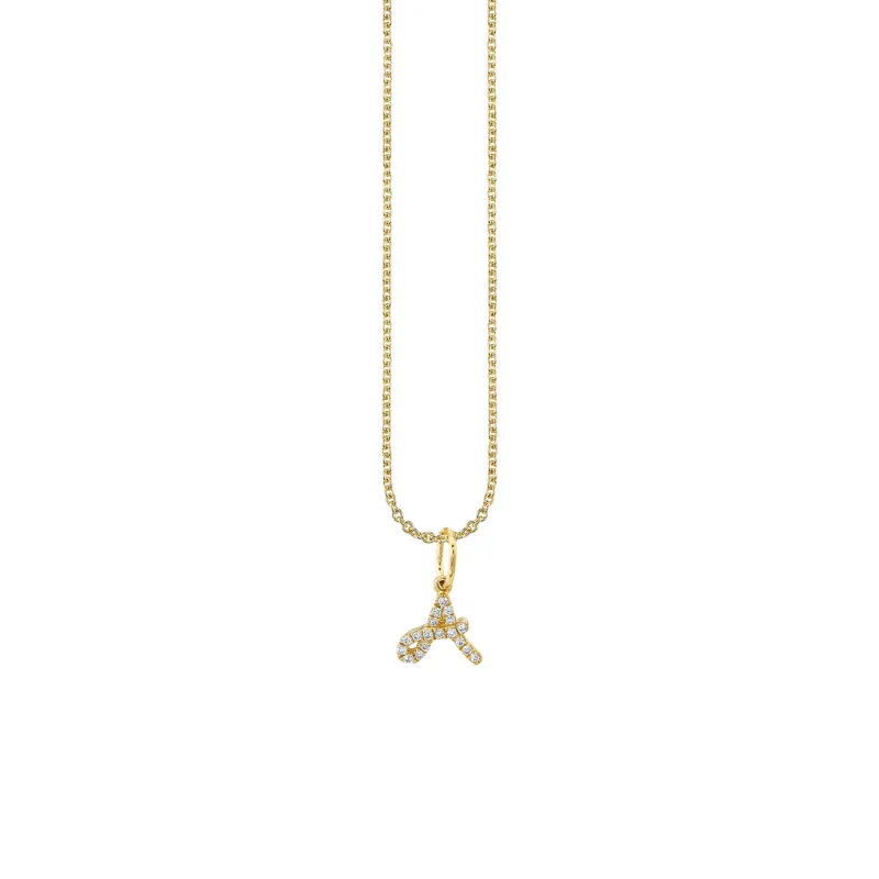 Gold & Diamond Small Initial Charm made by Sydney Evan